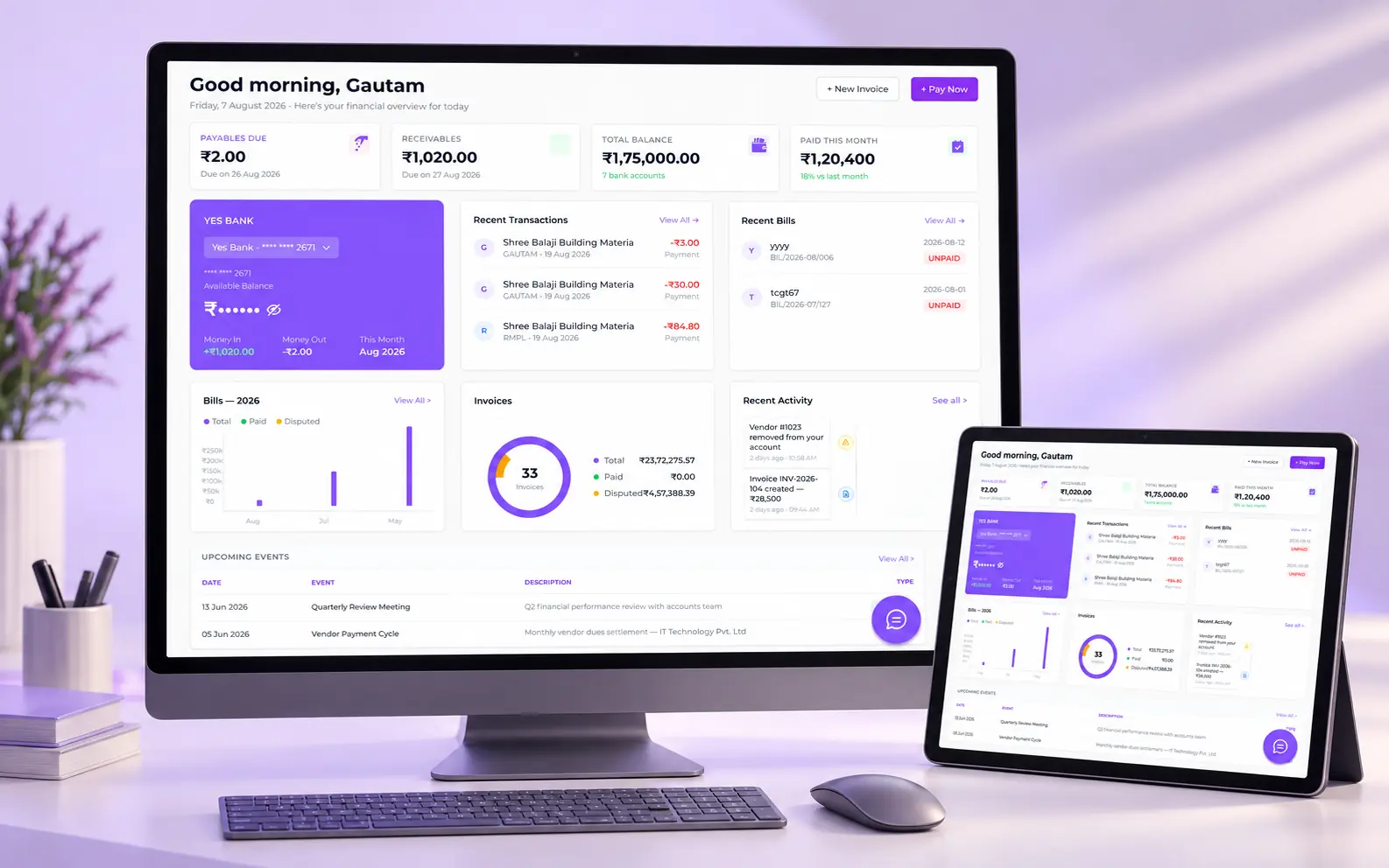 SpacePe Business Banking interface preview